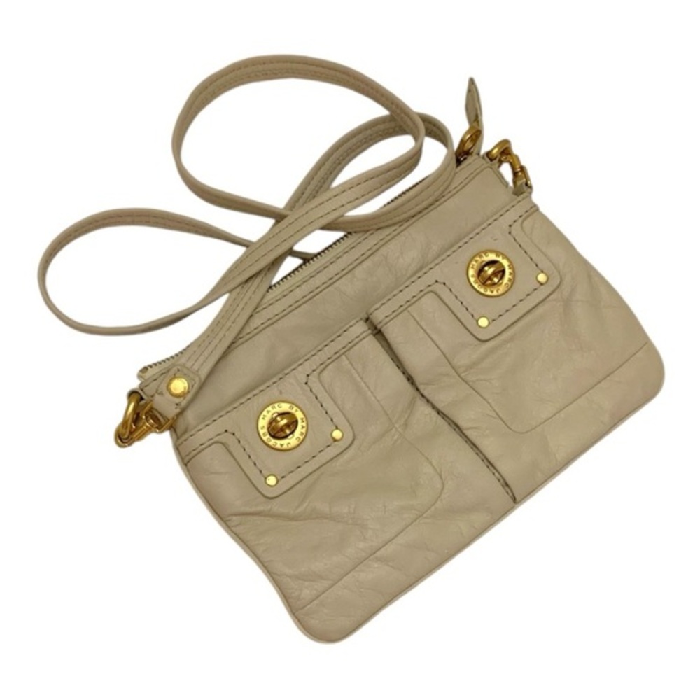 Marc By Marc Jacobs Cream Totally Turnlock Percy Crossbody Bag | Gold Hardware